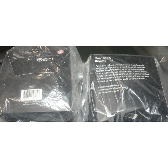 Set of 2 White Moon Chalk by Areaware Satellite Stack Rake Art Supplies - Picture 5 of 5